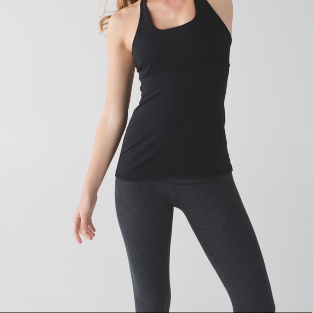 Lululemon Satnam tank black yoga, CrossFit, run top